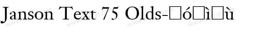 Janson Text 75 Olds字体转换
